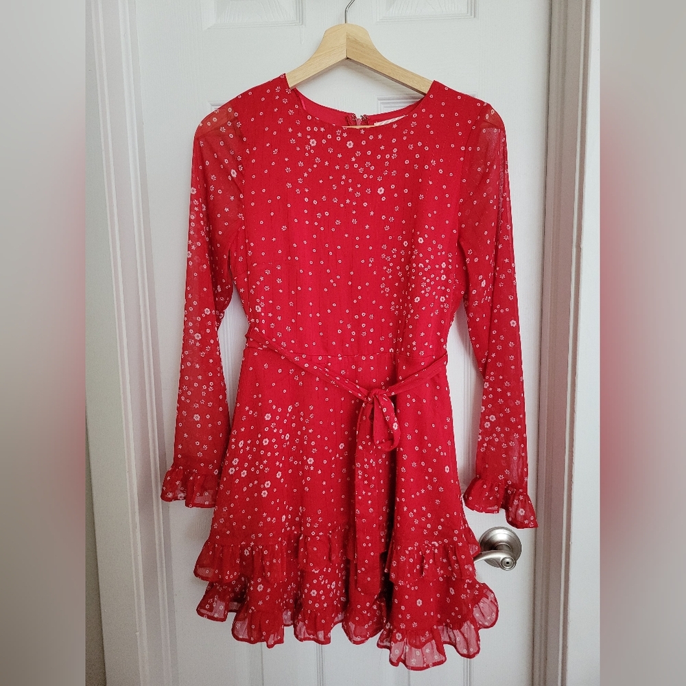 Mi Ami Red Floral Dress